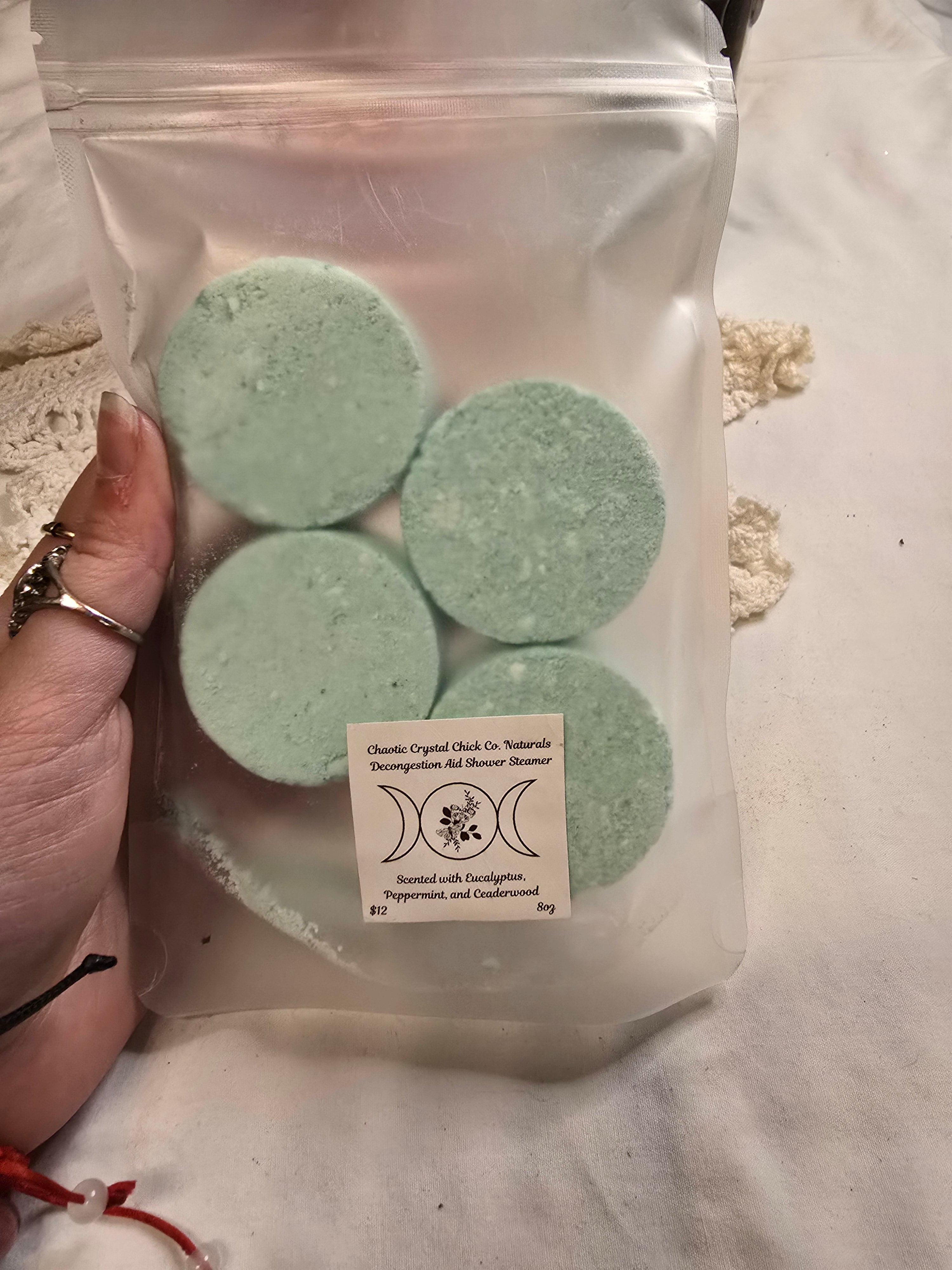 4 Pack Shower Steamers with Packaging