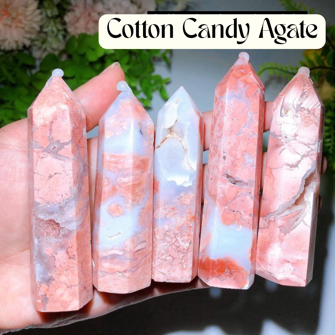 Cotton Candy Agate Towers