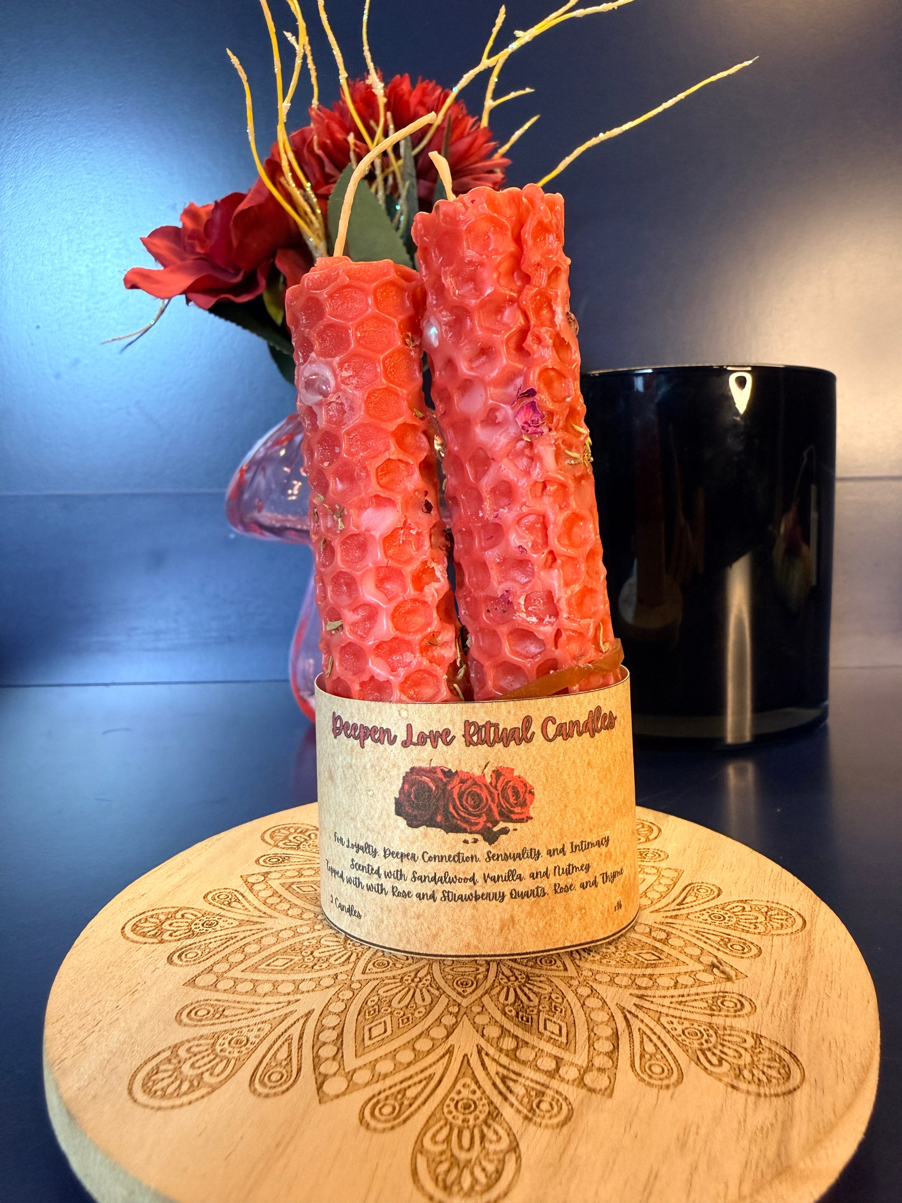 Hand-Rolled Beeswax Candles 3 Pack