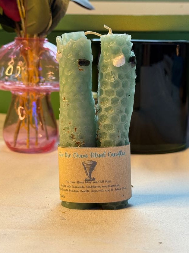 Hand-Rolled Beeswax Candles 2 Pack
