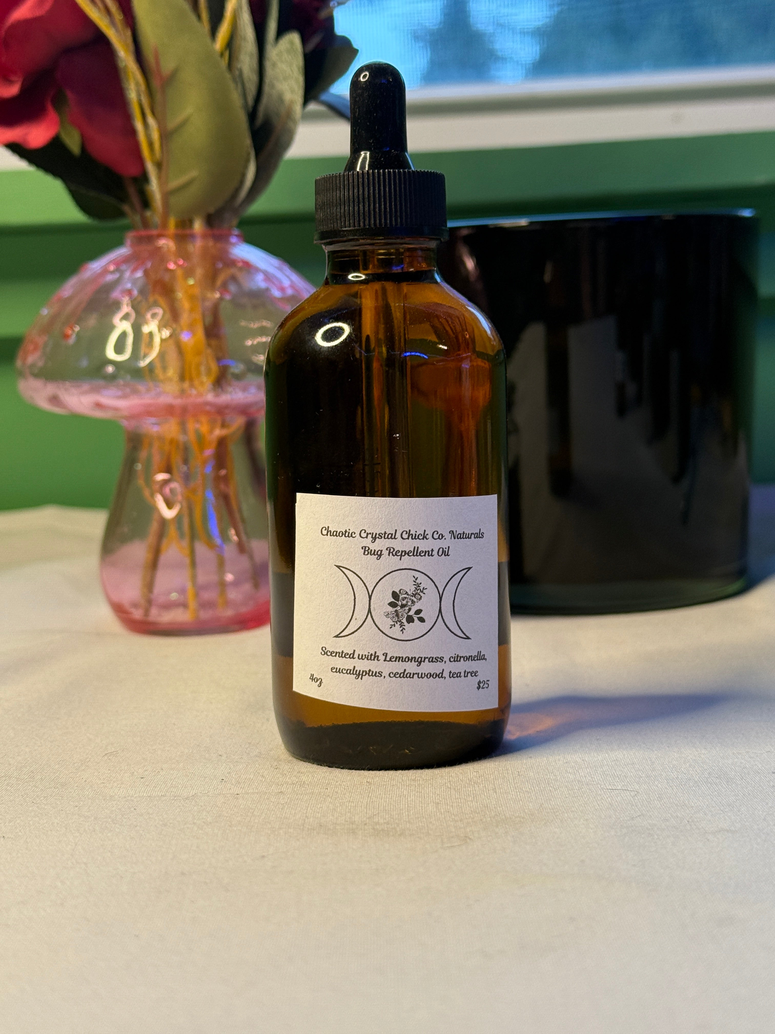 Bug Repellant Crystal-Infused Body Oil