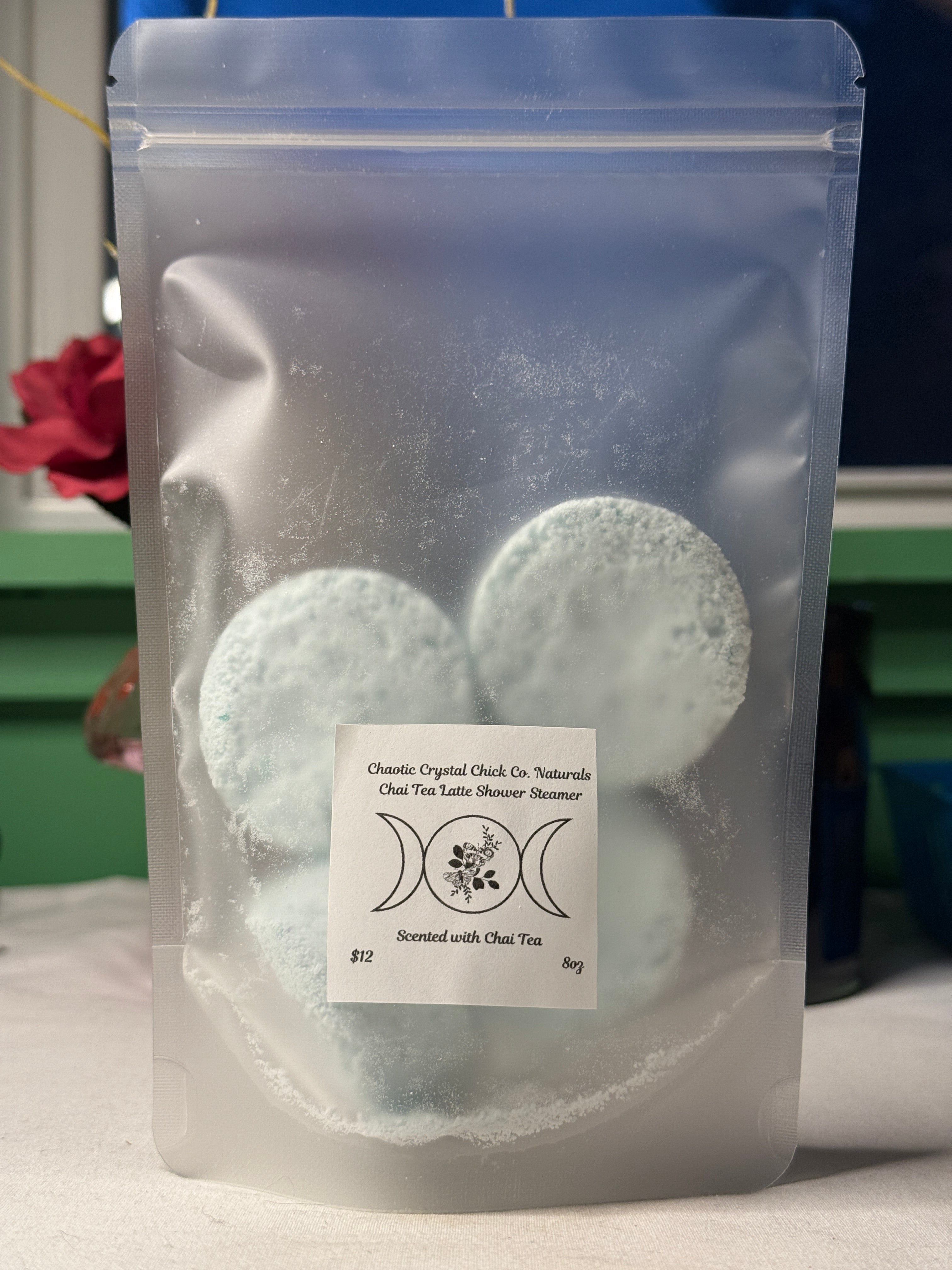 4 Pack Shower Steamers with Packaging