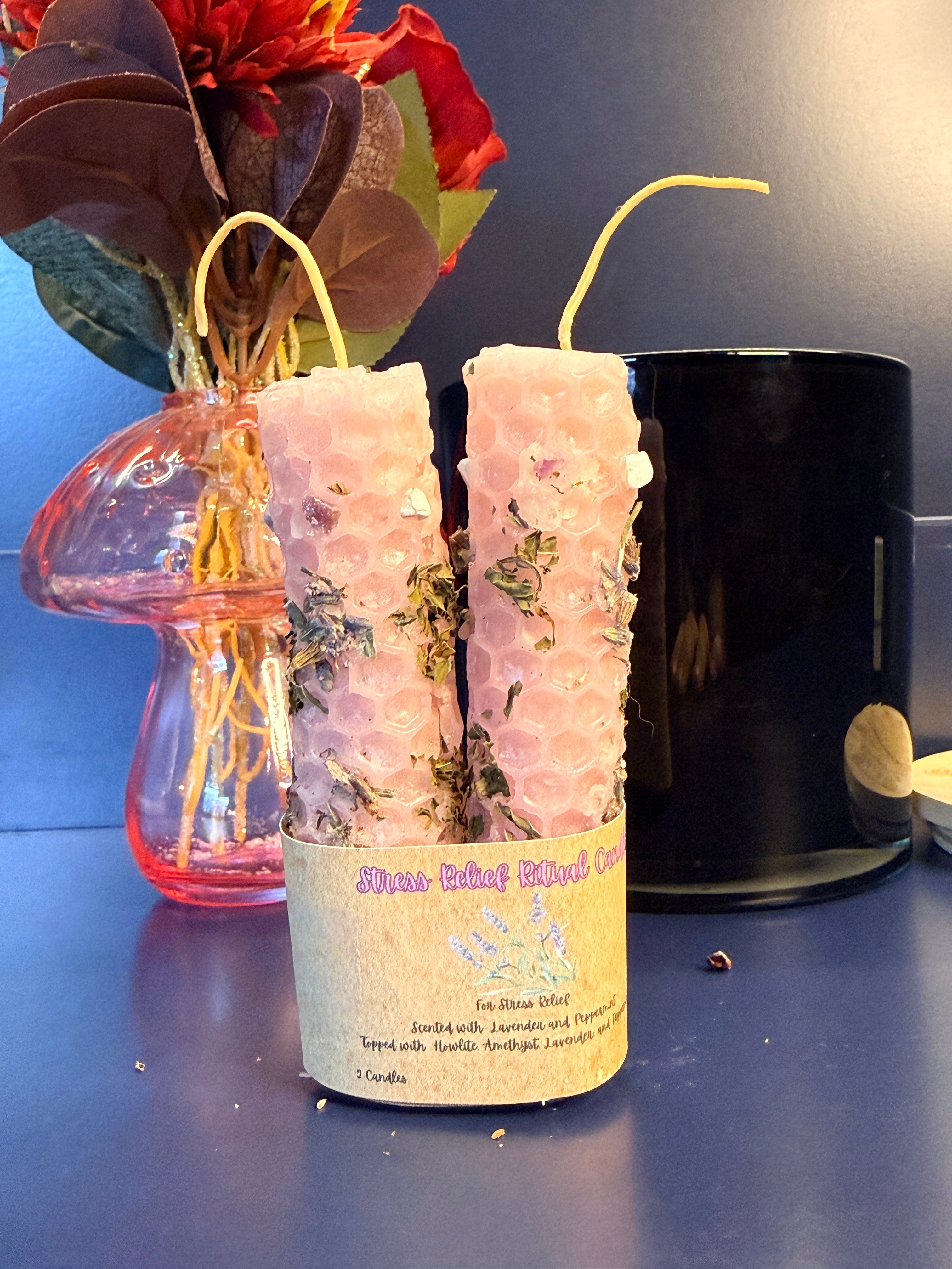 Hand-Rolled Beeswax Candles 2 Pack