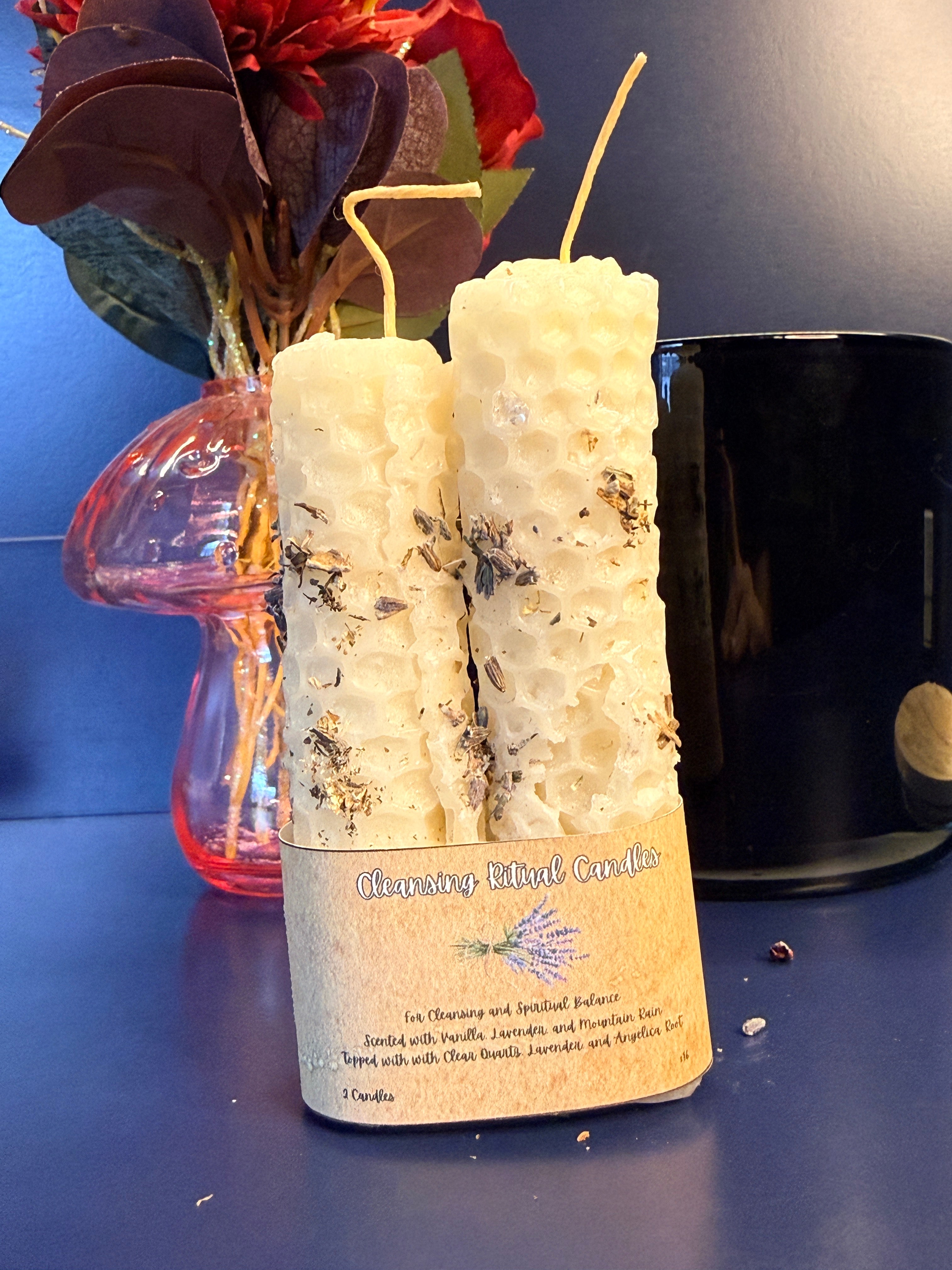 Hand-Rolled Beeswax Candles 2 Pack