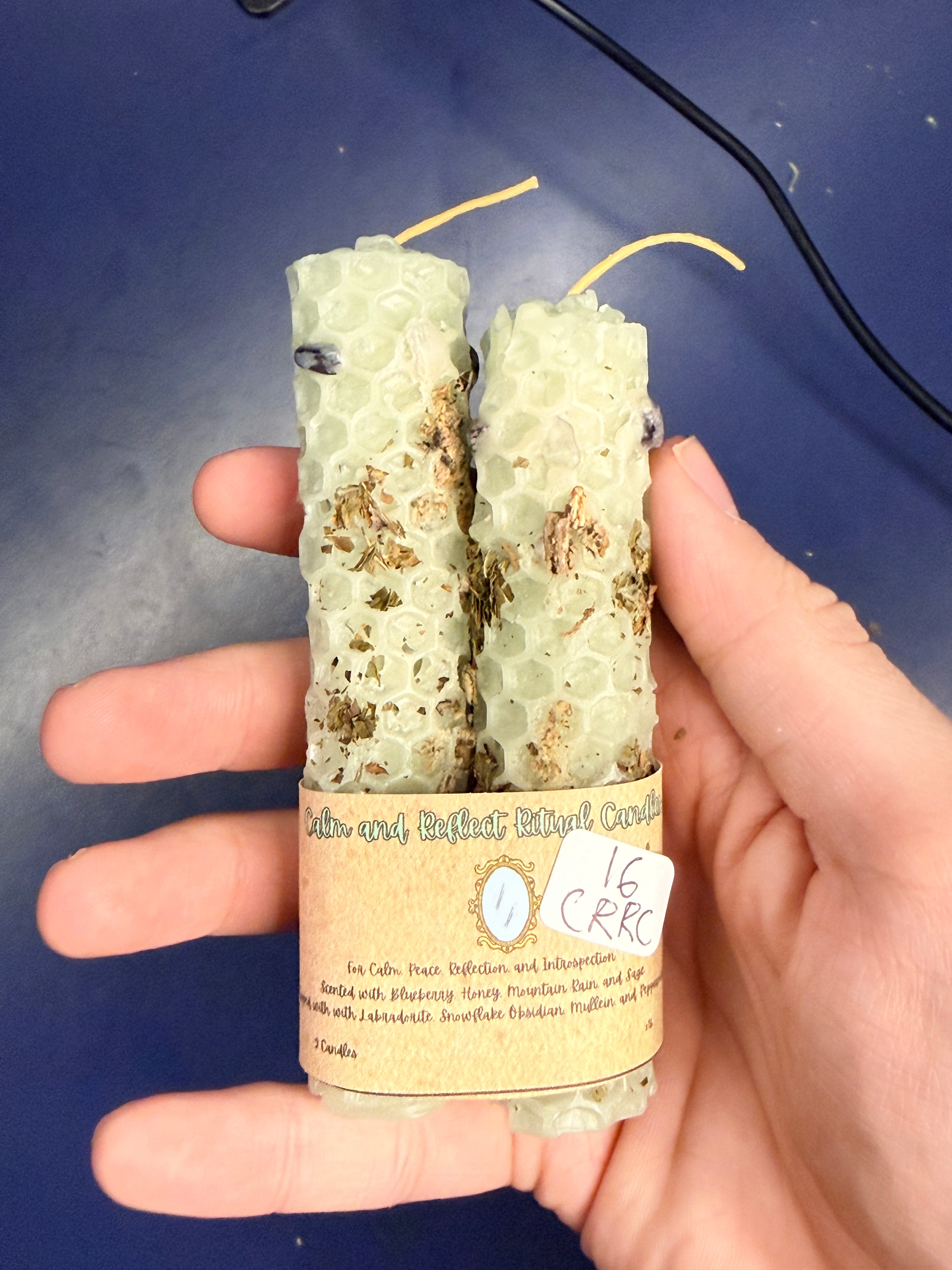 Hand-Rolled Beeswax Candles 2 Pack