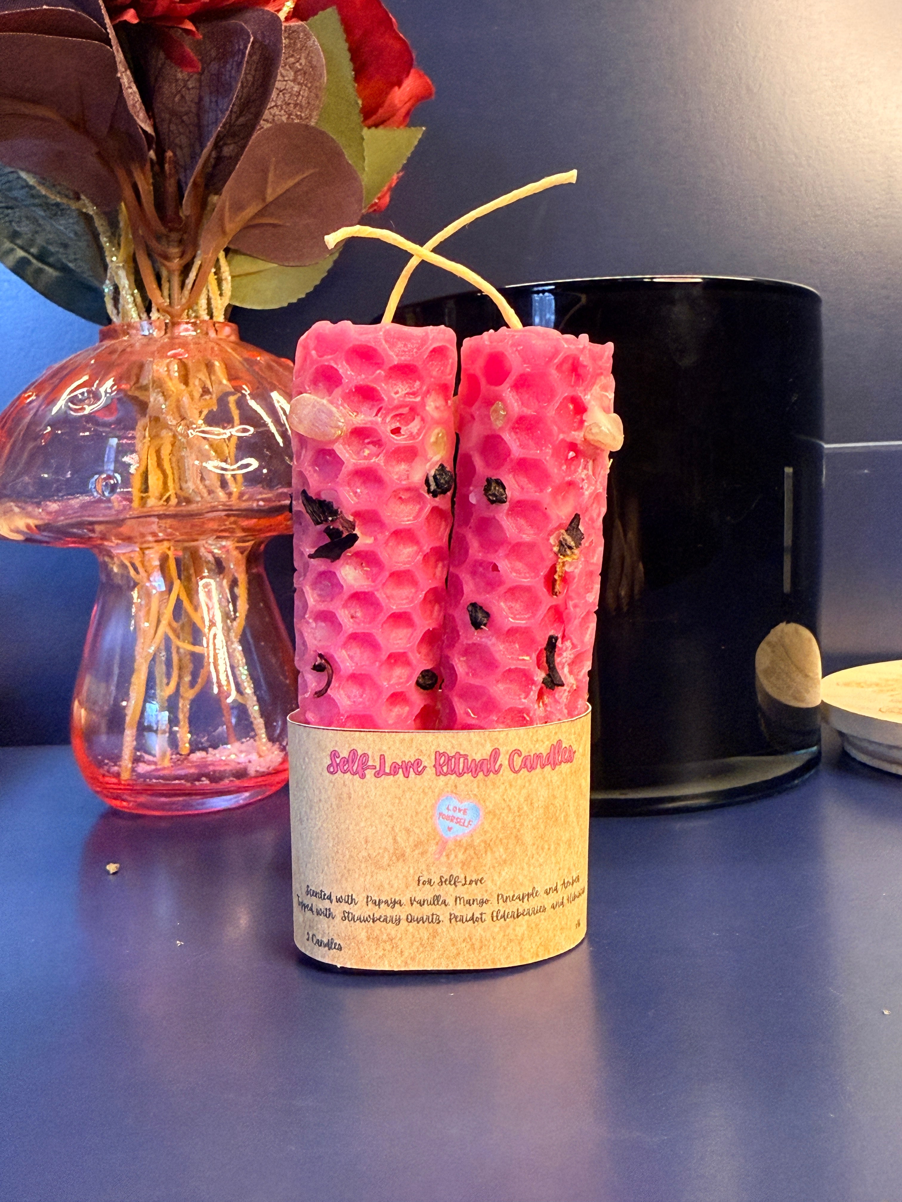 Hand-Rolled Beeswax Candles 2 Pack