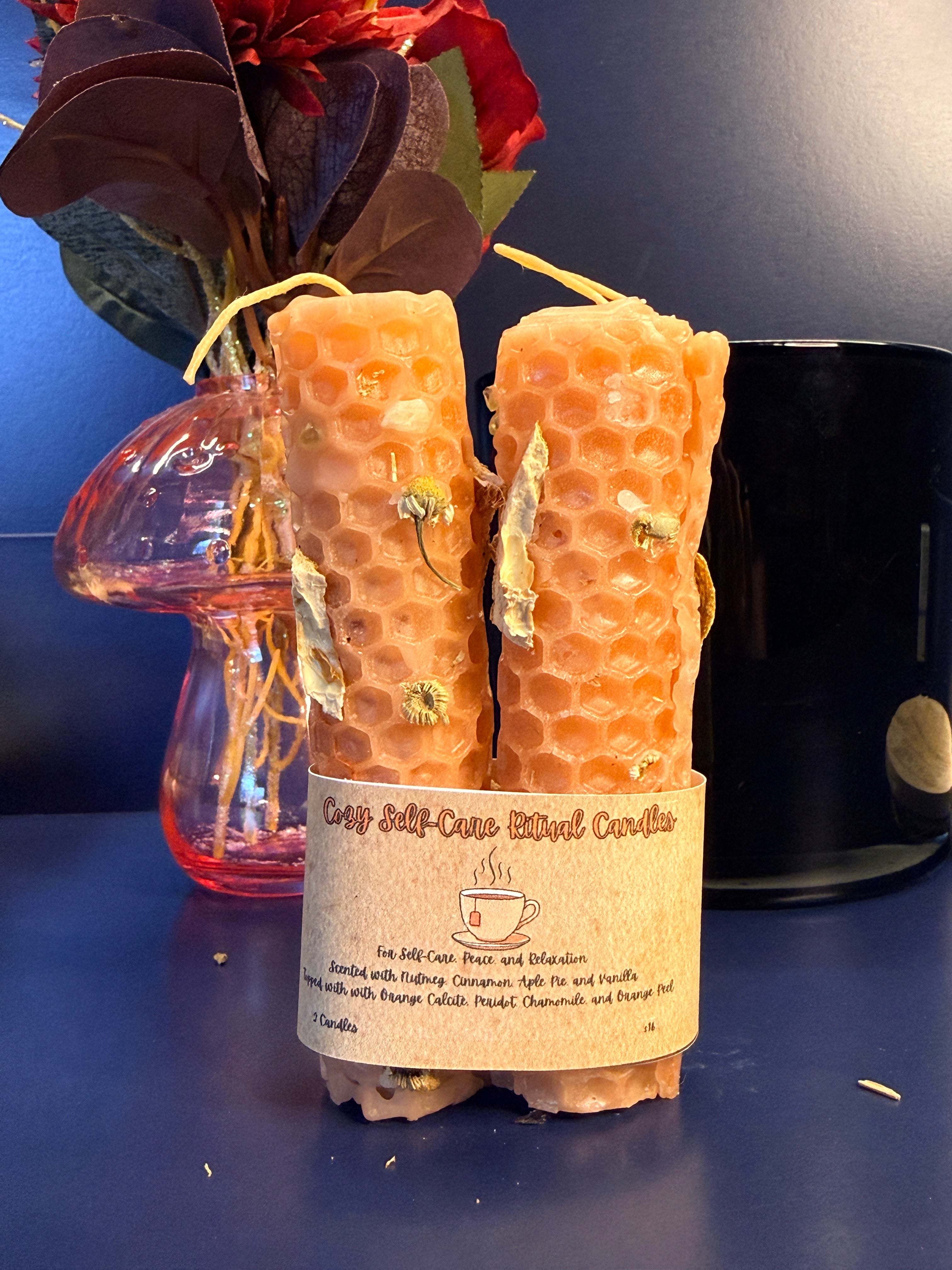Hand-Rolled Beeswax Candles 3 Pack