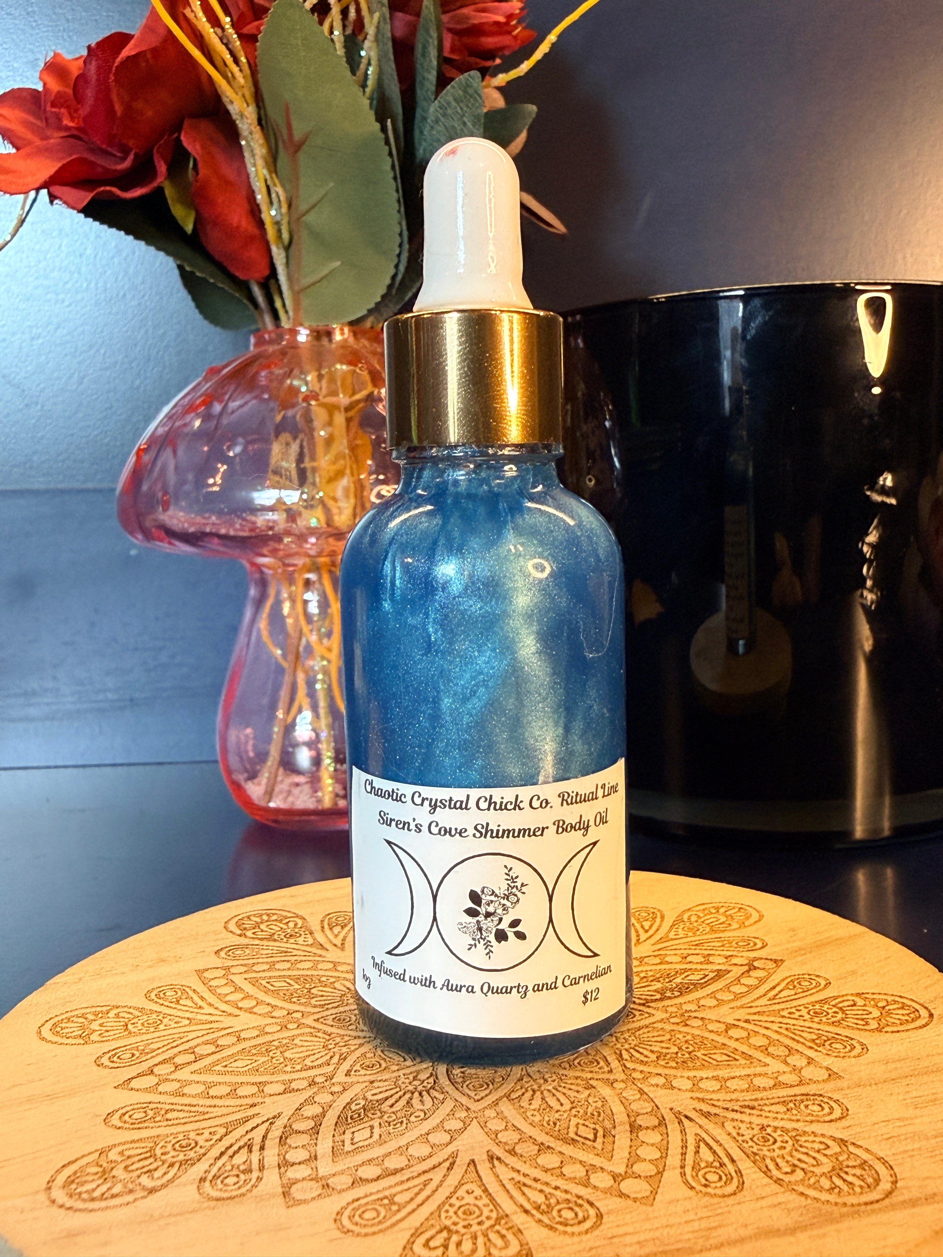 1oz Deity-Themed Shimmer Body Oil